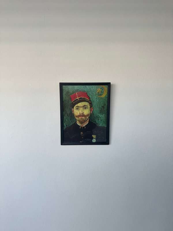 Framed Vincent van Gogh Print, Portrait of Paul-Eugène Milliet - Finished Size 23.5cm x 29.5cm