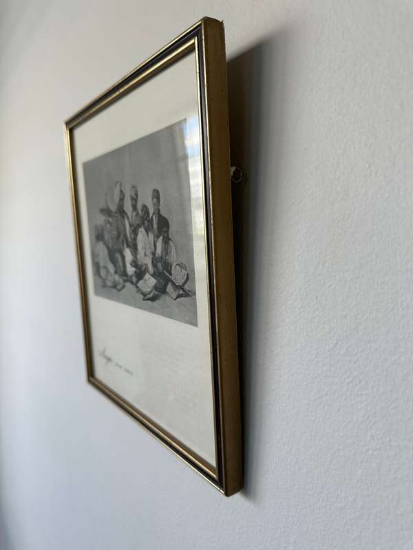 Framed George French Angas Print, Malay School - Finished Size 23cm x 26cm