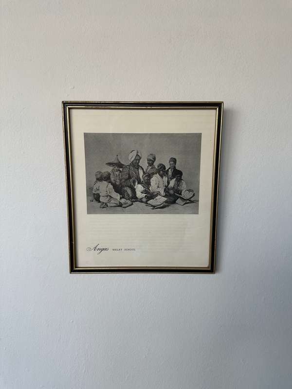 Framed George French Angas Print, Malay School - Finished Size 23cm x 26cm