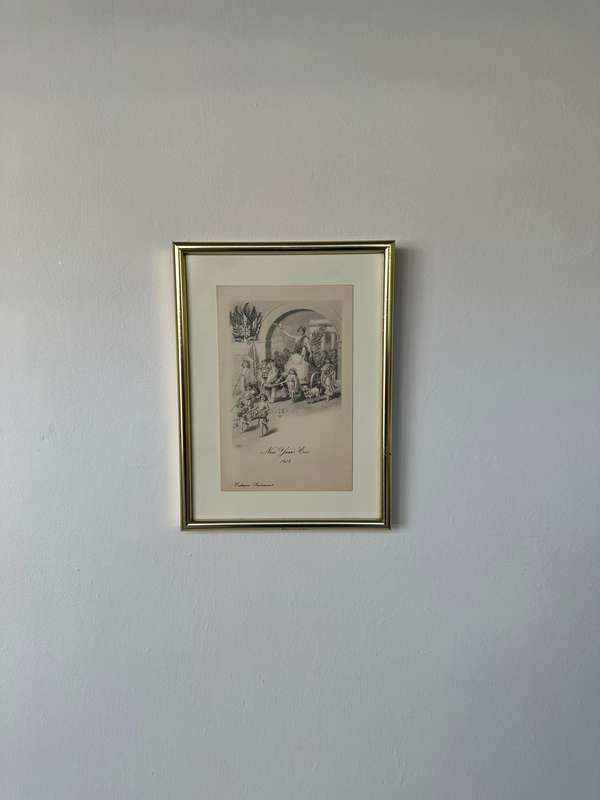 Framed Criterion Restaurant Memorabilia Vintage, New Years Eve 1918 - Finished Size 24.5cm x 32.5cm