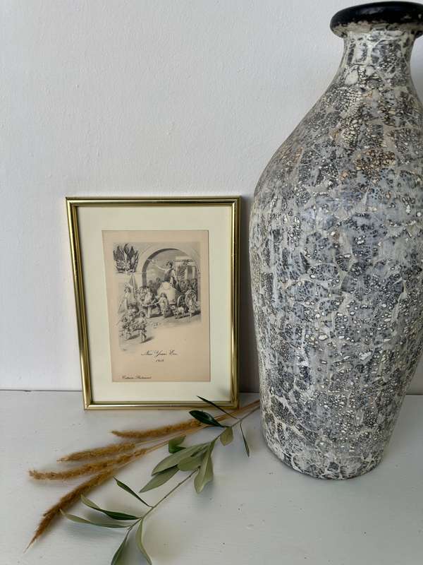 Framed Criterion Restaurant Memorabilia Vintage, New Years Eve 1918 - Finished Size 24.5cm x 32.5cm