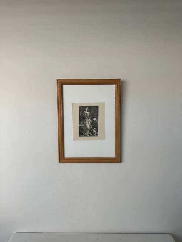 Framed Anthony Frederick Augustus Sandys Print, Cleopatra - Finished Size 35cm x 47cm