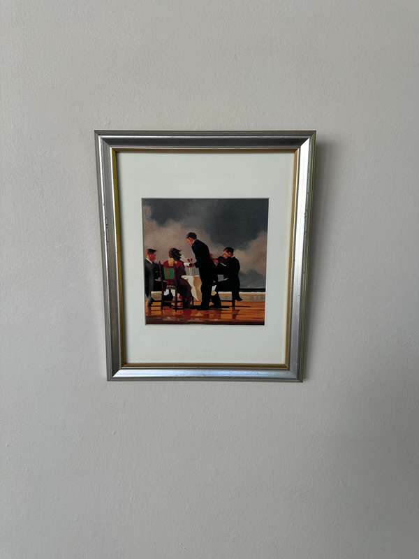 Framed Jack Vettriano, Elegy for a Dead Admiral - Finished Size 23.5cm x 28.5cm