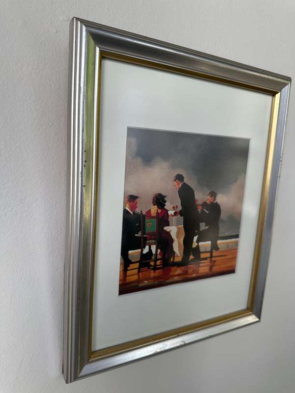 Framed Jack Vettriano, Elegy for a Dead Admiral - Finished Size 23.5cm x 28.5cm