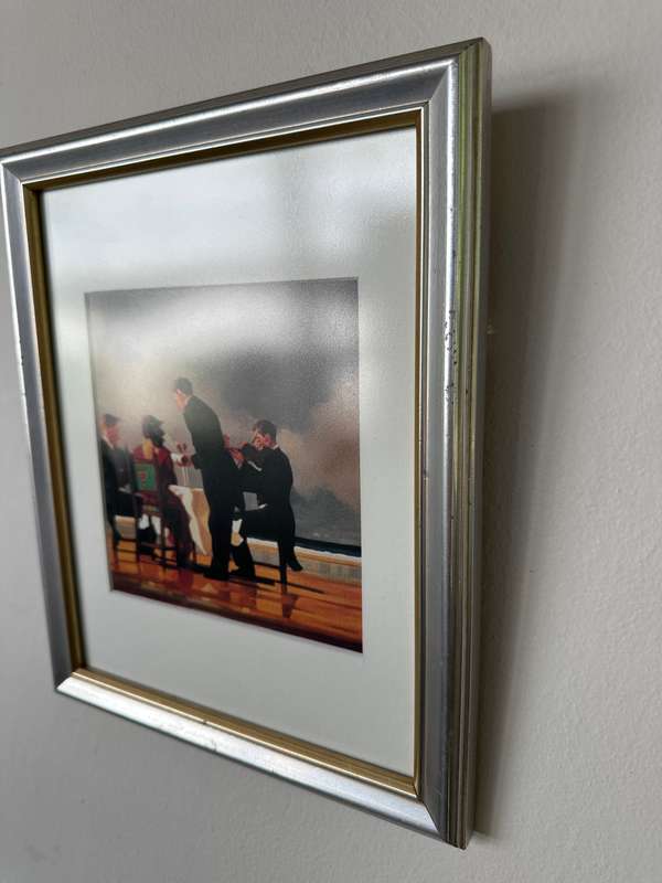 Framed Jack Vettriano, Elegy for a Dead Admiral - Finished Size 23.5cm x 28.5cm