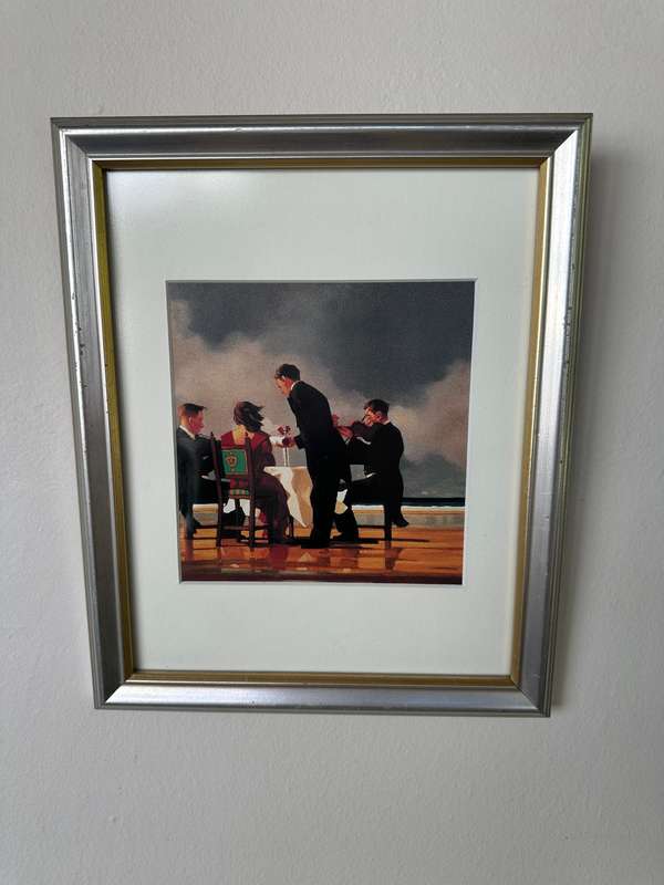 Framed Jack Vettriano, Elegy for a Dead Admiral - Finished Size 23.5cm x 28.5cm