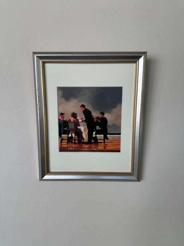 Framed Jack Vettriano, Elegy for a Dead Admiral - Finished Size 23.5cm x 28.5cm