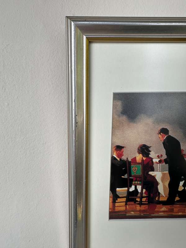 Framed Jack Vettriano, Elegy for a Dead Admiral - Finished Size 23.5cm x 28.5cm
