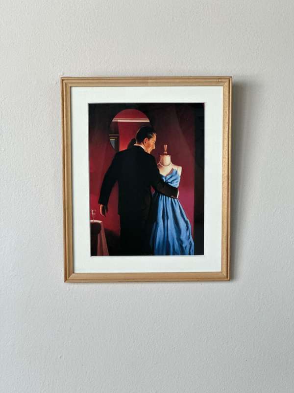 Framed Jack Vettriano Print, Altar Of Memory - Finished Size 22cm x 26.5cm