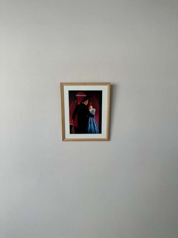 Framed Jack Vettriano Print, Altar Of Memory - Finished Size 22cm x 26.5cm