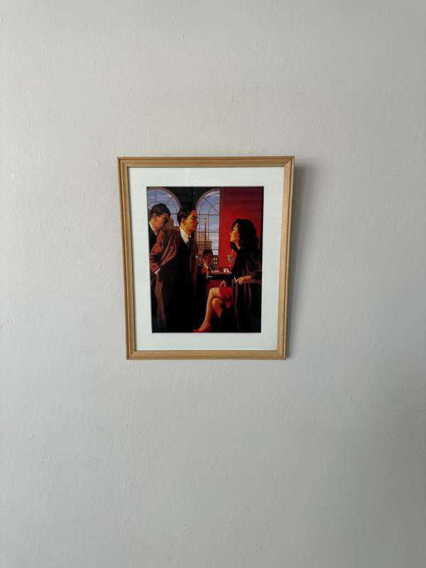 Framed Jack Vettriano, Lovers and Other Strangers - Finished Size 22cm x 26.5cm