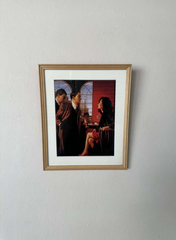 Framed Jack Vettriano, Lovers and Other Strangers - Finished Size 22cm x 26.5cm
