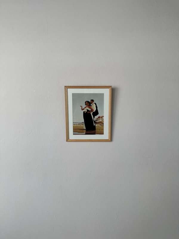 Framed Jack Vettriano Print, Missing Man II - Finished Size 22cm x 26.5cm
