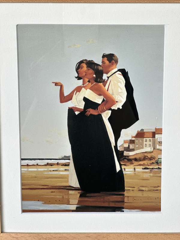 Framed Jack Vettriano Print, Missing Man II - Finished Size 22cm x 26.5cm