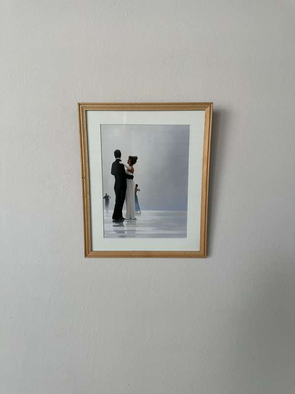 Framed Jack Vettriano Print, Dance Me To The End Of Love - Finished Size 22cm x 26.5cm