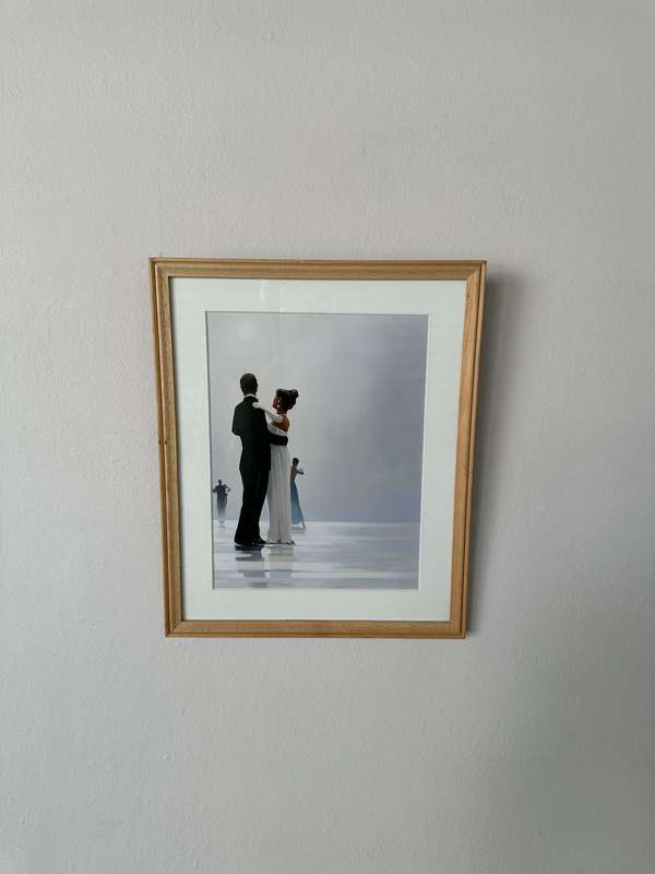 Framed Jack Vettriano Print, Dance Me To The End Of Love - Finished Size 22cm x 26.5cm