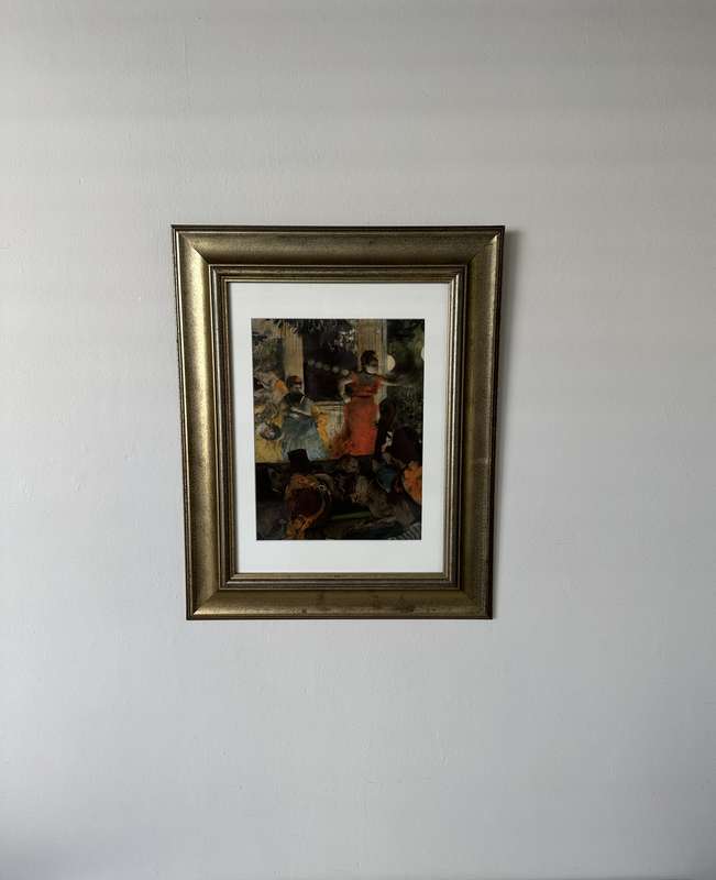 Framed Edgar Degas Print, Cafe Concert. At Les Ambassadeurs - Finished Size 41.5cm x 51.5cm