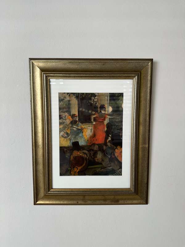 Framed Edgar Degas Print, Cafe Concert. At Les Ambassadeurs - Finished Size 41.5cm x 51.5cm