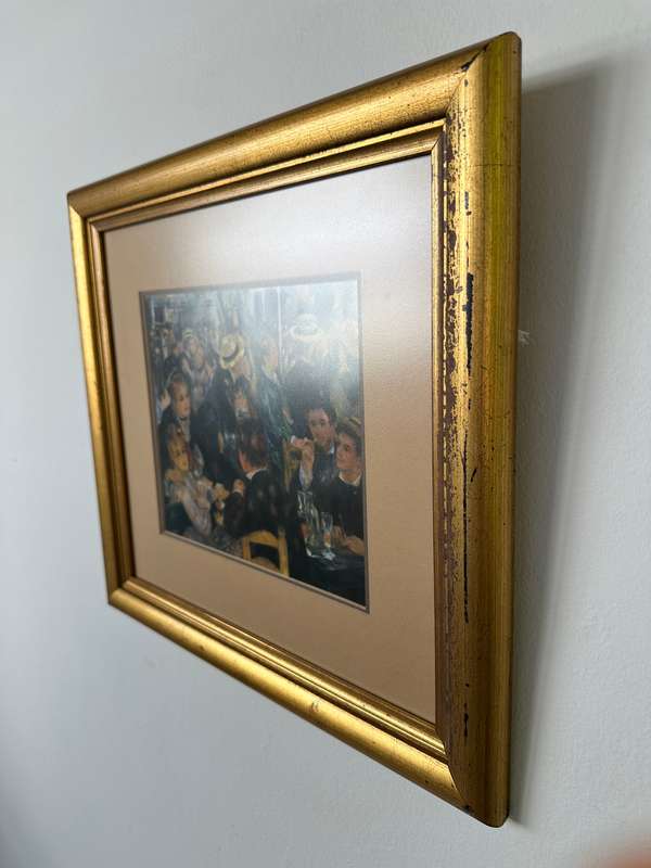 Framed Pierre-Auguste Renoir, Luncheon on the Boating Party - Finished Size 41.5cm x 38.5cm