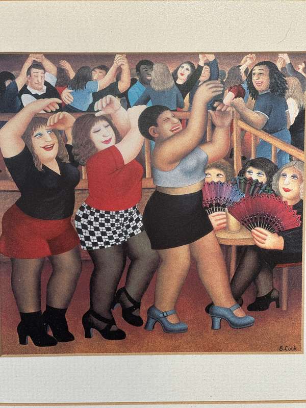 Framed Beryl Cook Print, Lambada - Finished Size 46cm x 51cm