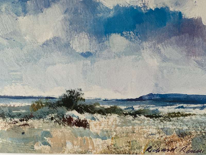 Framed Richard Rennie Print, Seaside - Finished Size 39.5cm x 31.5cm