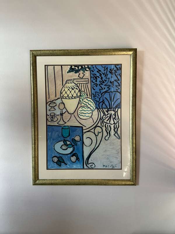 Framed Henri Matisse Print, - Yellow and Blue Interior 1946 - Finished Size 69cm x 89cm