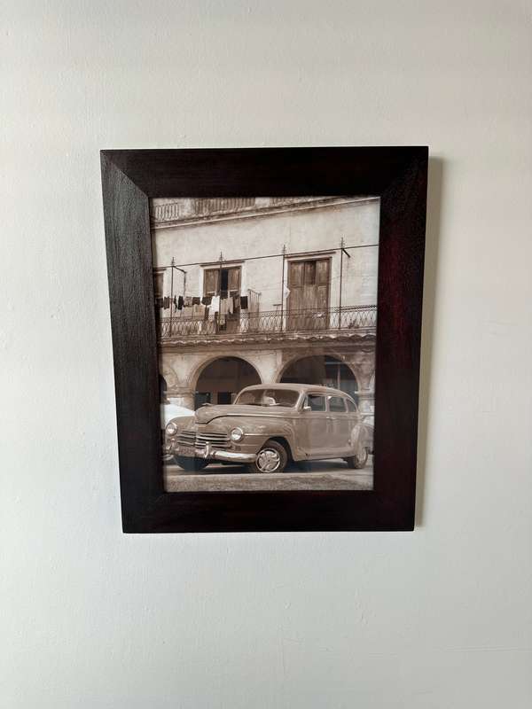 Framed Sepia Print, Cuban Dodge - Finished Size 39.5cm x 49.5cm