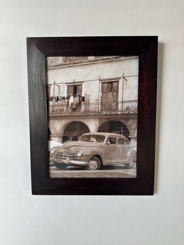 Framed Sepia Print, Cuban Dodge - Finished Size 39.5cm x 49.5cm