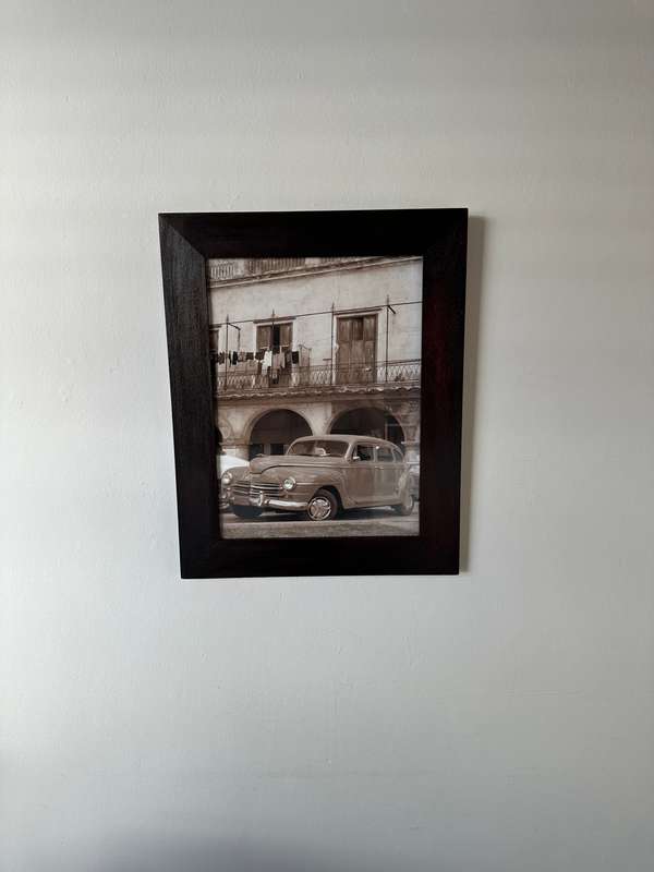 Framed Sepia Print, Cuban Dodge - Finished Size 39.5cm x 49.5cm