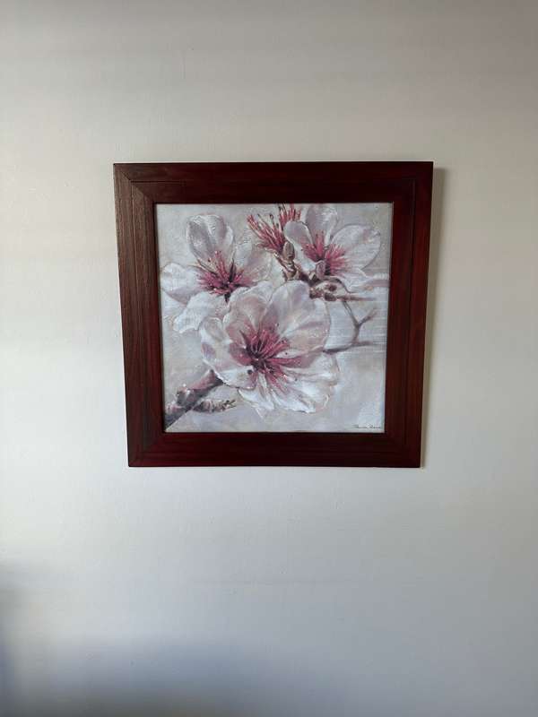 Framed Paula Reed Print, Cherry Blossoms - Finished Size 64.5cn x 694.5cm