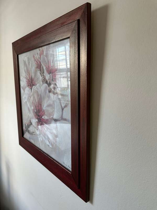 Framed Paula Reed Print, Cherry Blossoms - Finished Size 64.5cn x 694.5cm