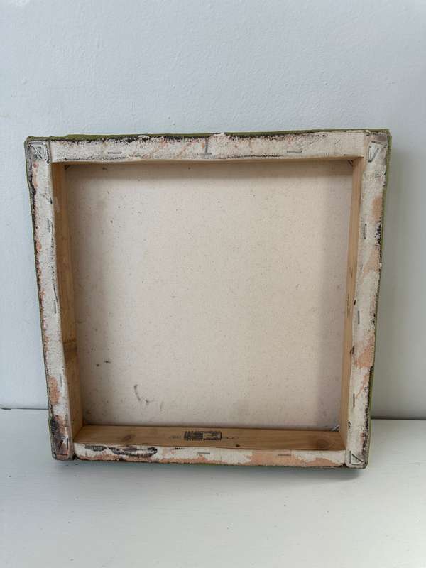 Original Artwork on Stretch Canvas, Green - Finished Size 30.5cm x 30.5cm (Depth 4.5cm)