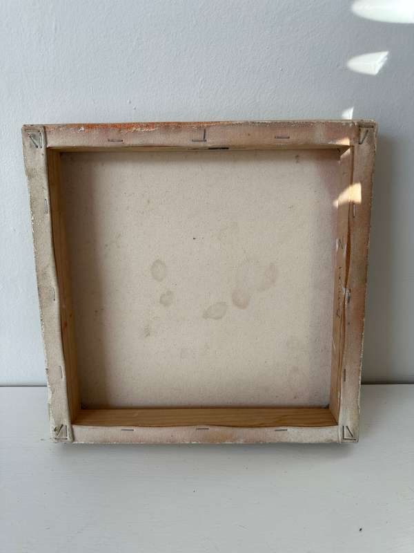 Original Artwork on Stretch Canvas, Cream - Finished Size 30.5cm x 30.5cm (Depth 4.5cm)