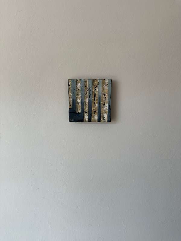 Original Artwork Stretched on Canvas - Ingi, Birch Trees - Finished Size 15cm x 15cm (Depth 3cm)