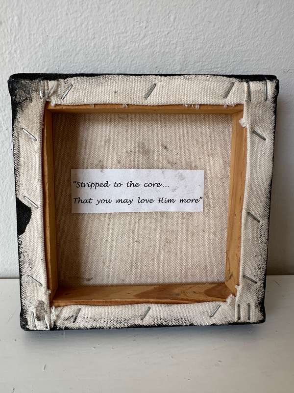 Original Artwork Stretched on Canvas - Ingi, Birch Trees - Finished Size 15cm x 15cm (Depth 3cm)