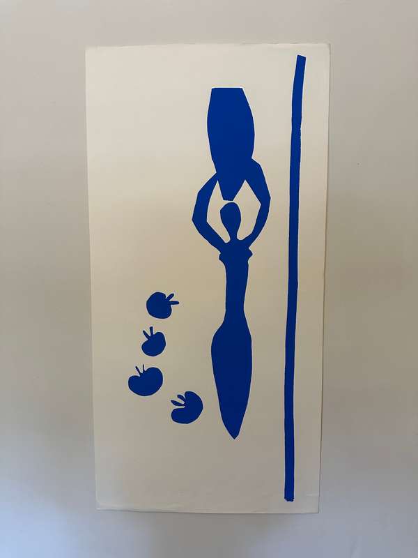 Silkscreen Print - Henri Matisse, Femme a L'amphore - Size 100cm x 50cm