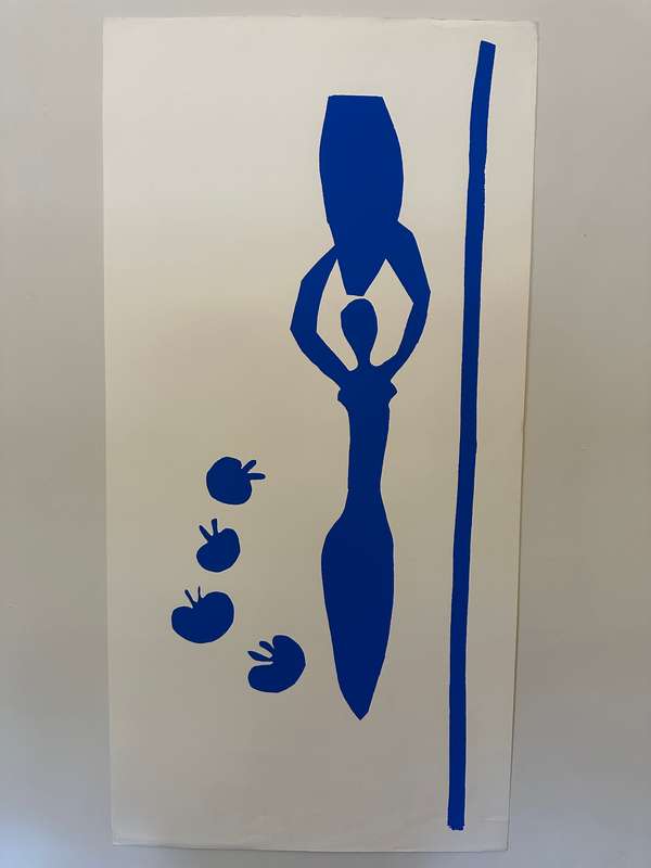 Silkscreen Print - Henri Matisse, Femme a L'amphore - Size 100cm x 50cm