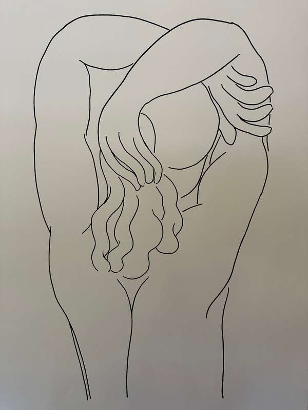 Silkscreen Print - Henri Matisse, Hommage Quelle Soie Aux Baumes - Size 100cm x 70cm