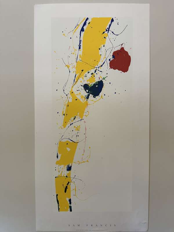 Silkscreen Print - Sam Francis, Untitled - Size 100cm x 50cm