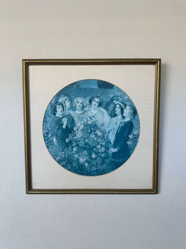 Framed John Duncan Print, Hymn to the Rose - Finished Size 37cm x 37cm