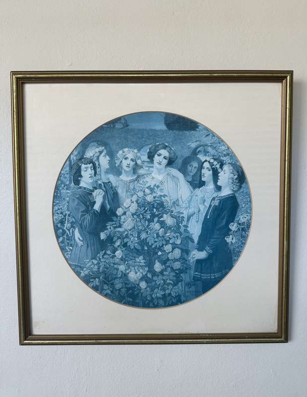 Framed John Duncan Print, Hymn to the Rose - Finished Size 37cm x 37cm