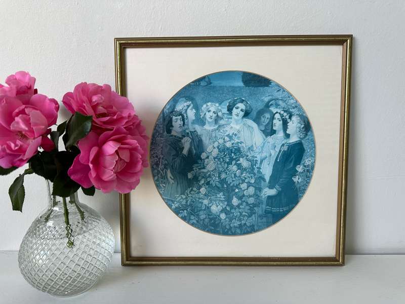 Framed John Duncan Print, Hymn to the Rose - Finished Size 37cm x 37cm