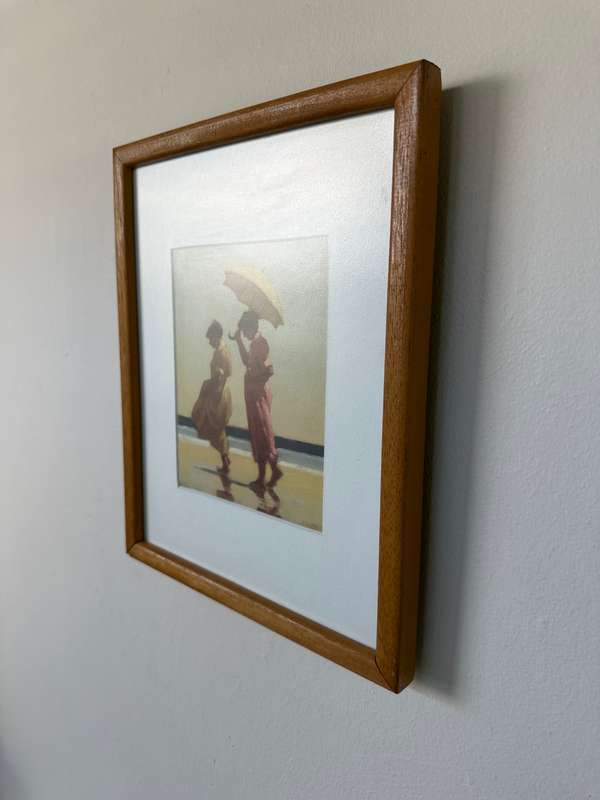 Framed Jack Vettriano, Pink & Saffron - Finished Size 26cm x 32.5cm
