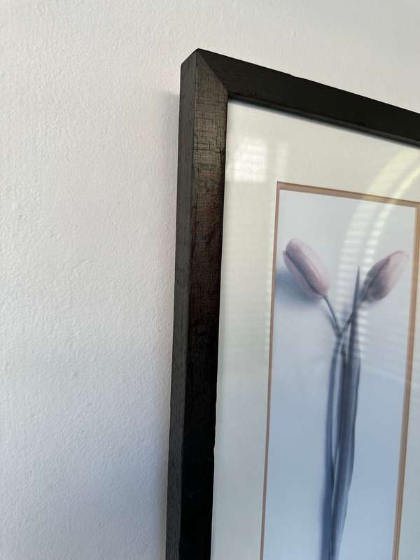 Framed Print, Tulips - Finished Size 26.5cm x 52.5cm