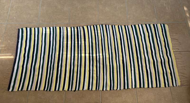 Ashanti Woven Fabric Rug, Versatile as it can be used as a Table Runner Size 175cm x 70cm (New)