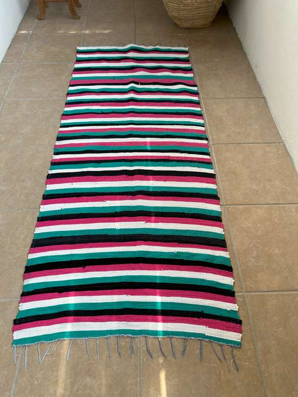 Ashanti Woven Fabric Rug, Versatile as it can be used as a Table Runner Size 175cm x 73cm (New)