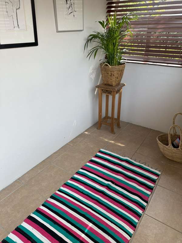 Ashanti Woven Fabric Rug, Versatile as it can be used as a Table Runner Size 175cm x 73cm (New)