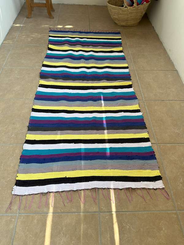 Ashanti Woven Fabric Rug, Versatile as it can be used as a Table Runner Size 180cm x 70cm (New)