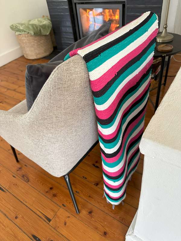Ashanti Woven Fabric Rug, Versatile as it can be used as a Table Runner Size 175cm x 73cm (New)