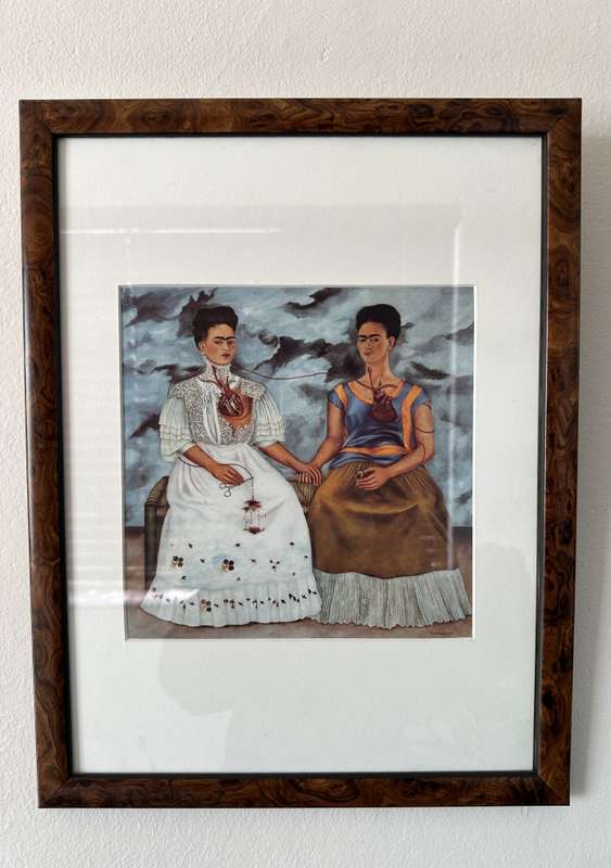 Framed Frida Kahlo - Two Fridas Print, Size 33.5cm x 43.5cm
